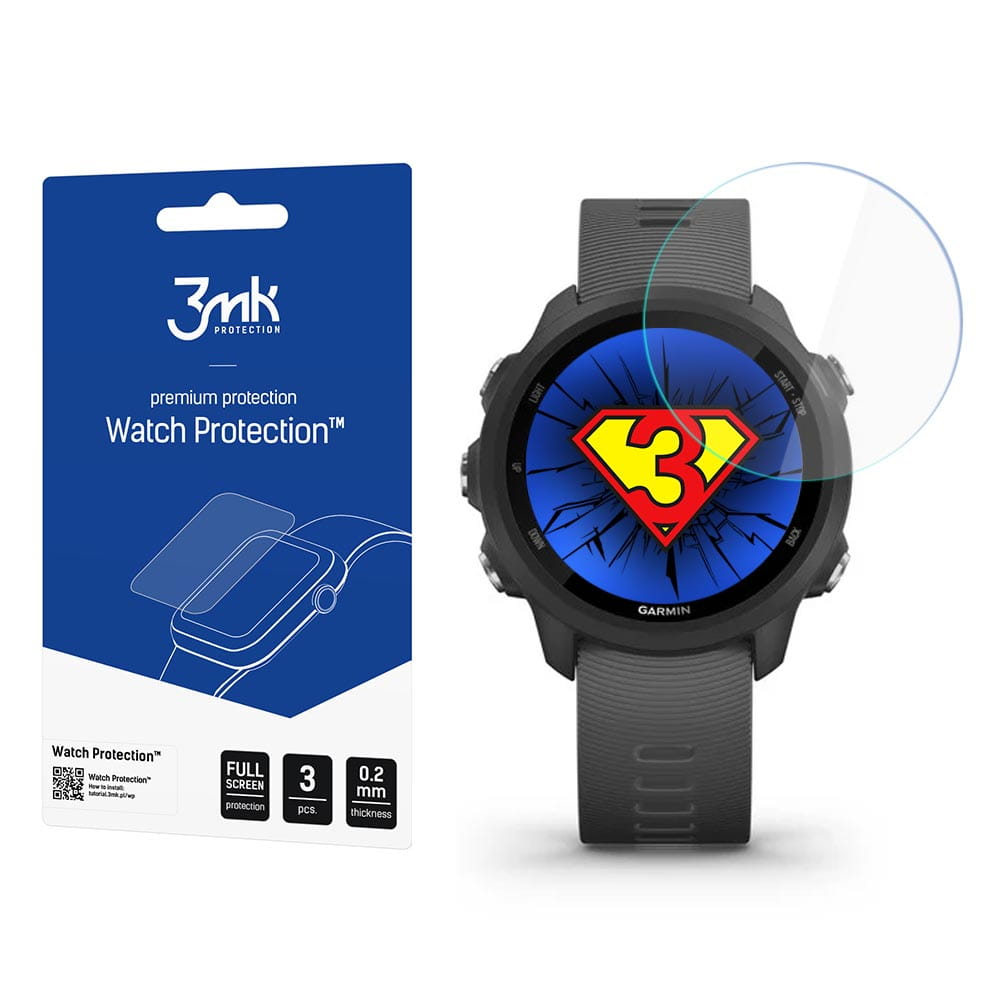 Szkło ochronne na ekran Garmin Forerunner 55 - 3mk Watch Protection (3 szt)