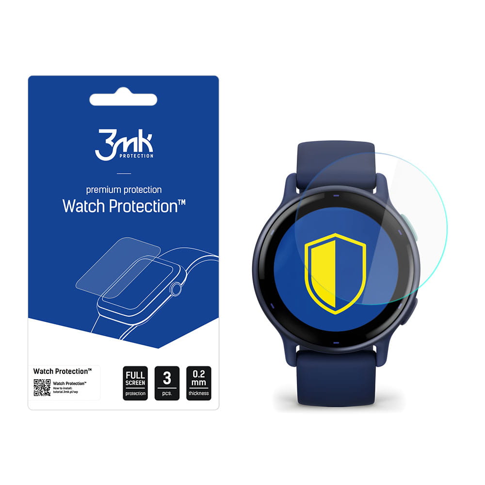 Folia ochronna na ekran Garmin Vivoactive 5 - 3mk Watch Protection ARC+ (3 szt)