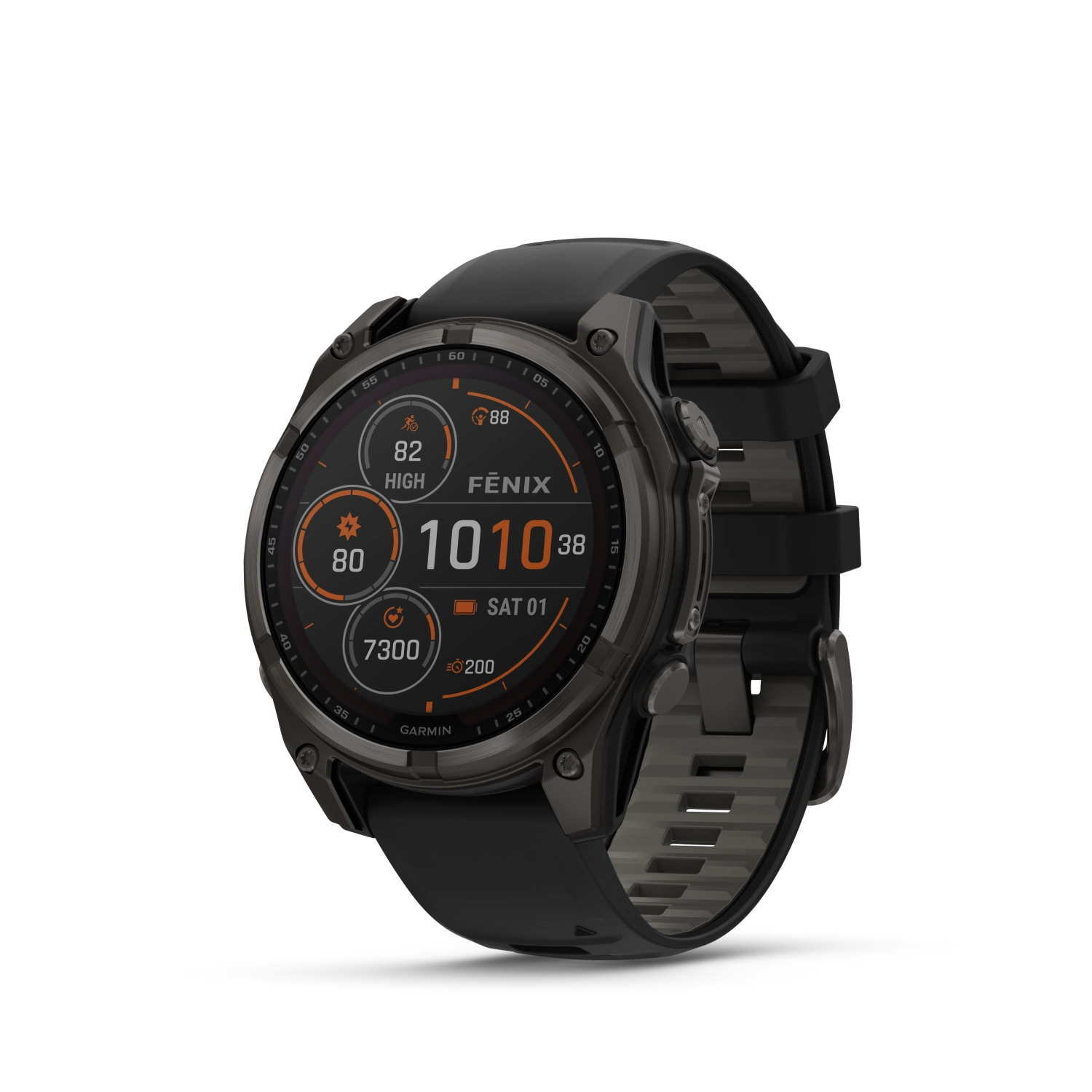 Garmin Fenix 8 - 47mm - Solar Sapphire Carbon Gray DLC Titanium z paskiem w kolorze Black/Pebble Gray [010-02906-11]