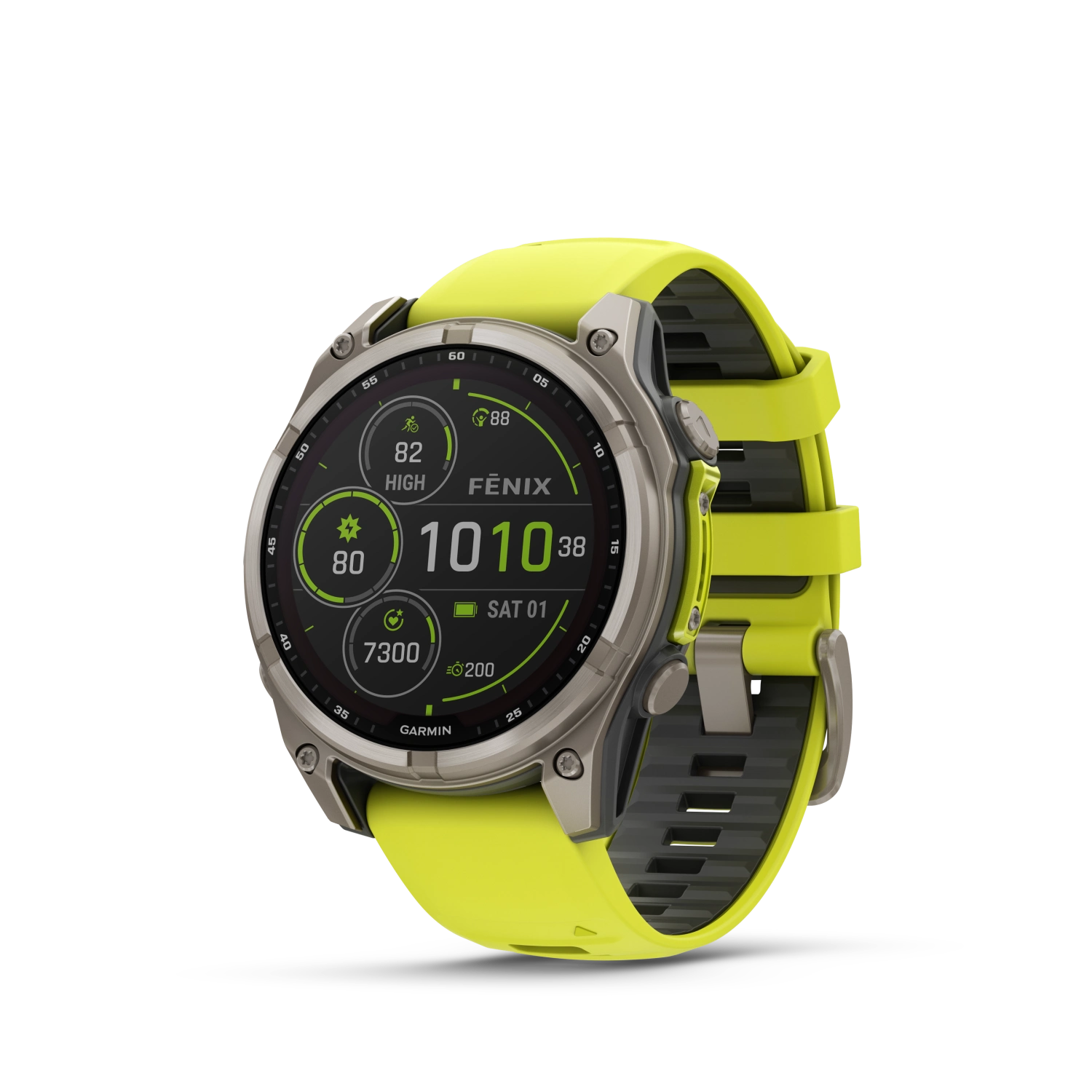 Garmin Fenix 8 - 47mm - Solar Sapphire Titanium z paskiem w kolorze Amp Yellow/Graphite [010-02906-21]