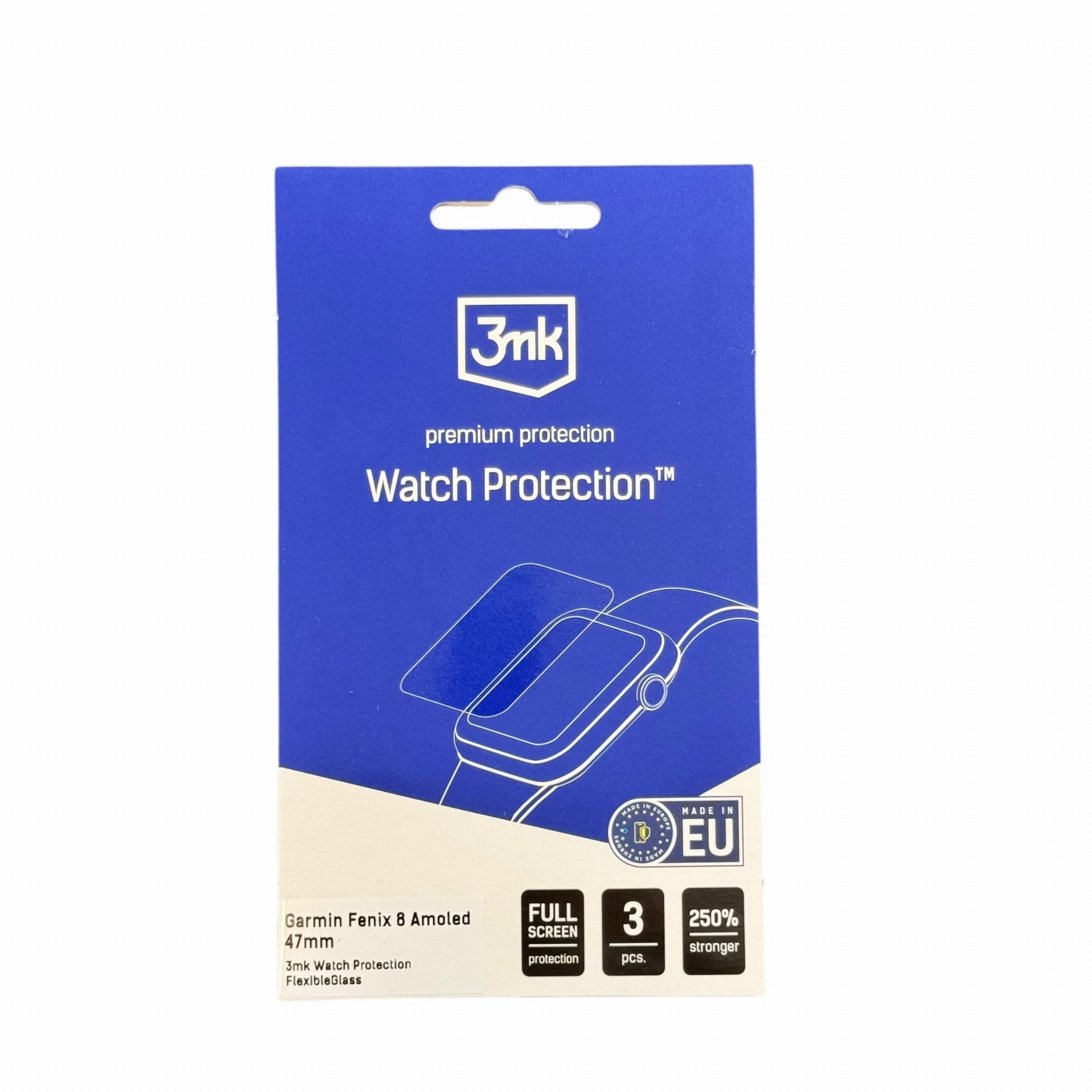 Szkło ochronne na ekran Garmin Fenix 8 47mm AMOLED - 3mk Watch Protection (3 szt)