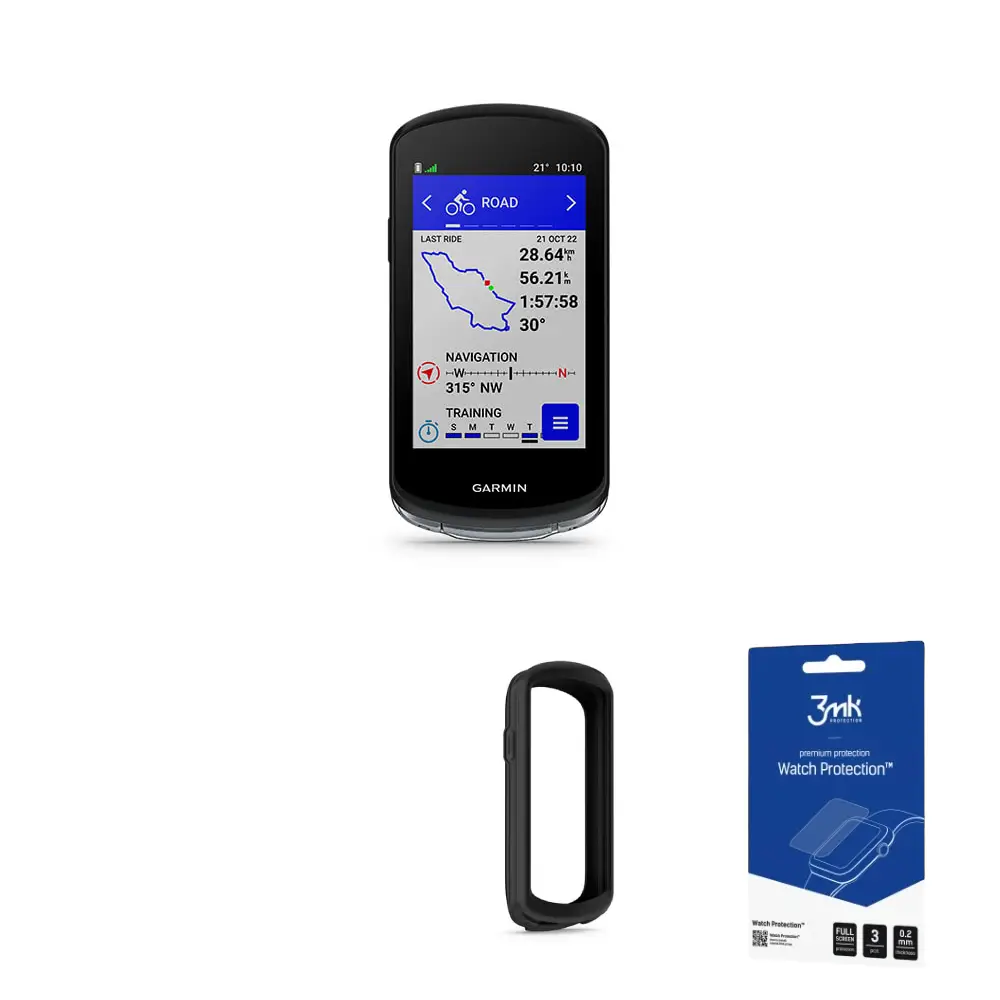 Zestaw Garmin Edge 1040 + Czarne etui + Szkiełko 3mk
