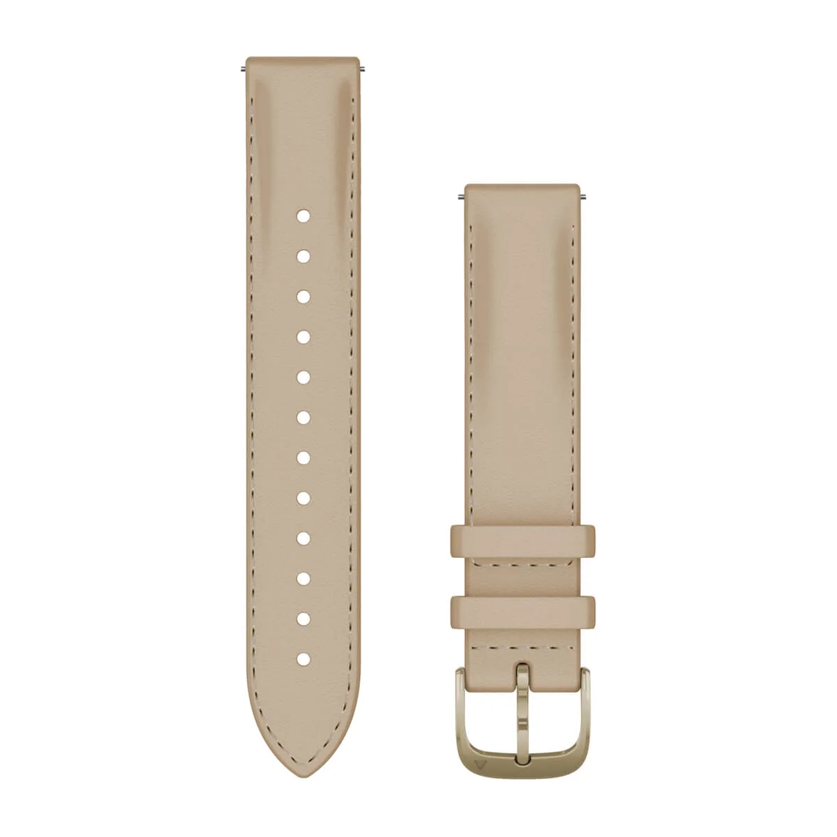 Skórzany pasek Quick Release 18mm - Light sand z zapięciem Cream Gold [010-12932-60]